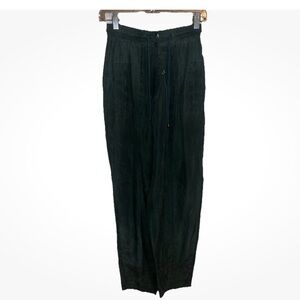 Vintage SANDWASH SILK by BIANCA pants Forest Green Loose Straight Leg XS-M